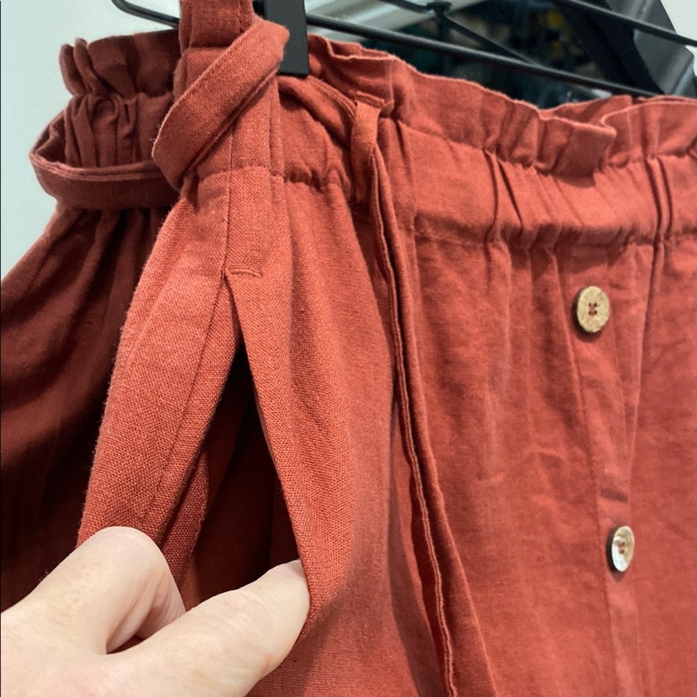 Rust Button-Down Skirt - Picture 5 of 6